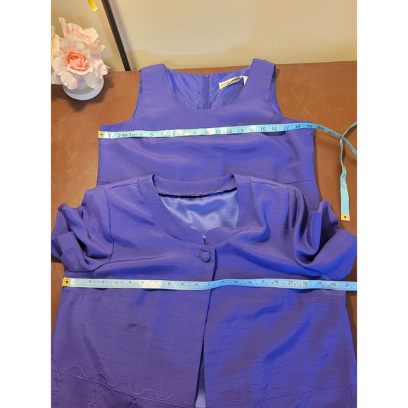 Vintage Purple Blazer & Dress Sunshine Starshine Career Work Women's Size 10 - Picture 3 of 14